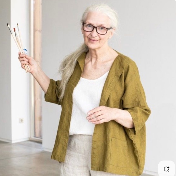 notPERFECTLINEN Sintra Cardigan Shirt Jacket, White/Black Large Check, OS - Picture 10 of 10